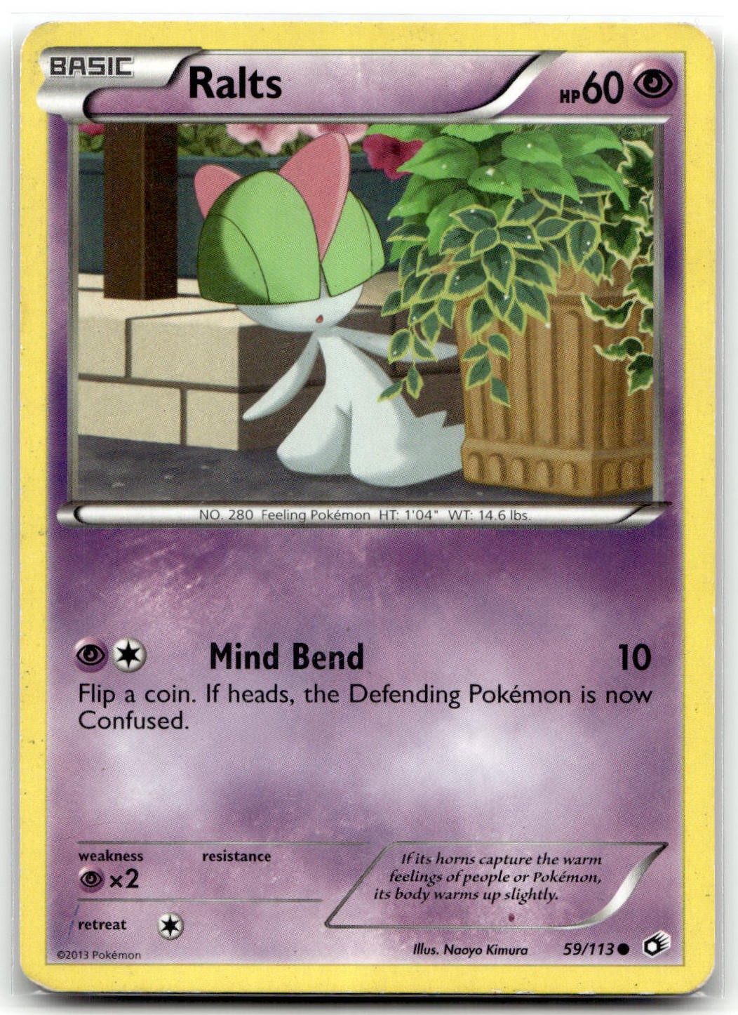 Ralts 59/113 Legendary Treasures Common Pokemon TCG HP