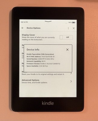 Amazon Kindle Paperwhite 10th Gen 8GB, Wi-Fi, 6