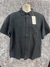 Tommy Bahama BT Men's Size LT Black Coconut Point Keep It Frondly Shirt $138 NWT