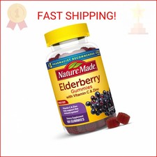 Nature Made Elderberry Gummies with Vitamin C and Zinc, Dietary Supplement for I