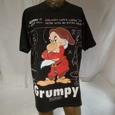Vintage 90s Disney Grumpy Tee Shirt Snow White Seven Dwarfs  XL Extra Large USA
