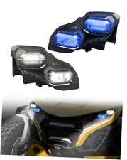 LED Headlights for Can-Am Maverick R, Head Lights Front Lamps with Bule Light