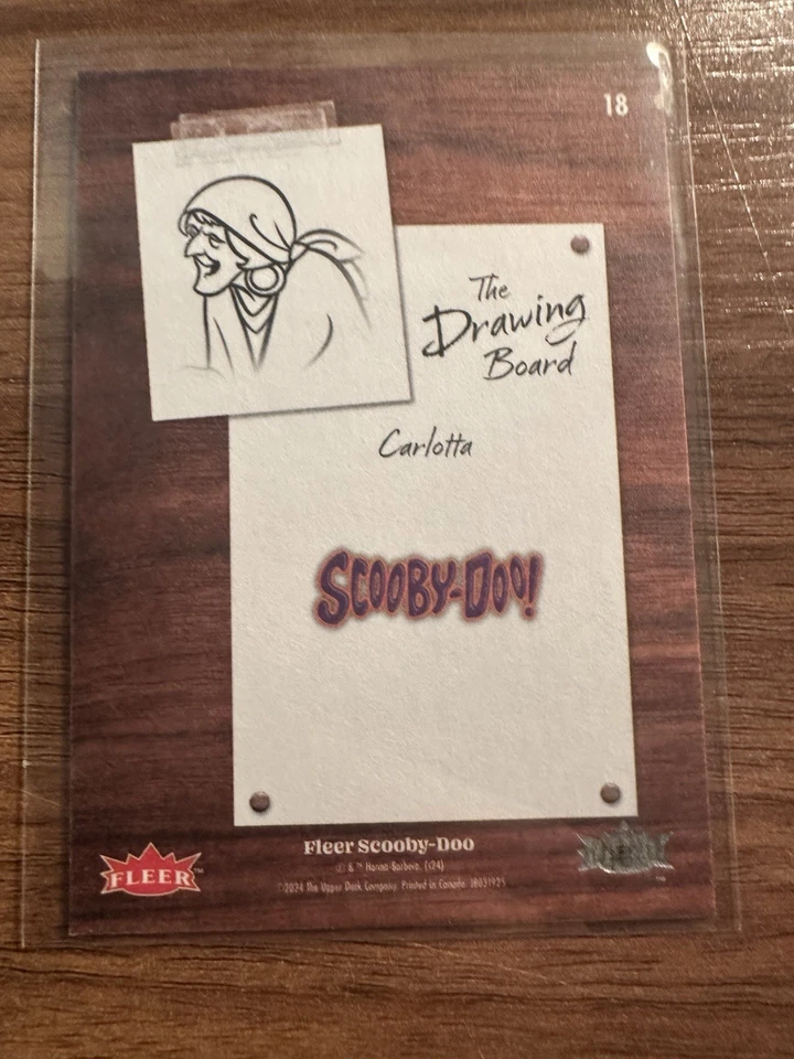 2025 Fleer Scooby-Doo - The Drawing Board Insert Carlotta #18 - Image 2 of 2
