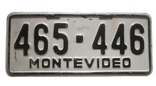 OLD CAR LICENSE PLATE MONTEVIDEO, I do not ship to the USA