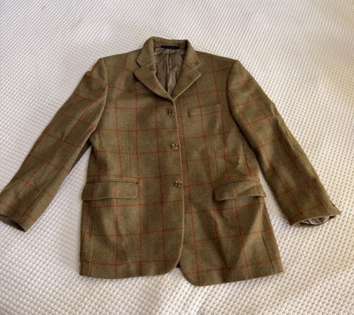 Burberry London, Burberry London Mens Tweed Blazer 42S 42 Short Bond Street Wool Sport Coat