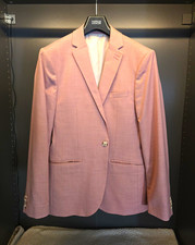 Topman Super Skinny Pink Single-Breasted Suit Jacket/Blazer 40R One-Button
