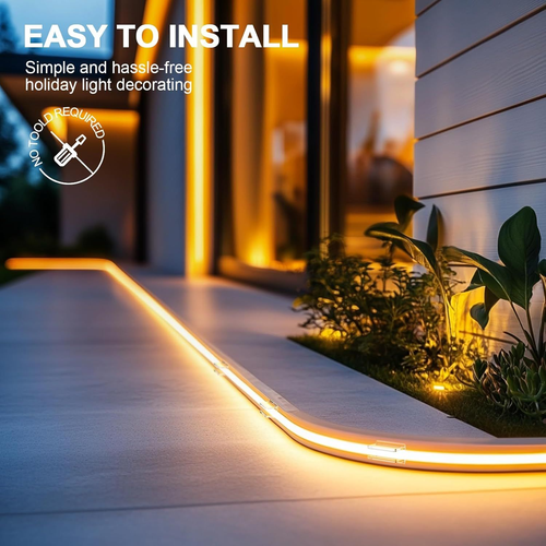 Neon Rope Light Clips Mounting - 24 Pcs Clear Waterproof LED Strip Clip ...