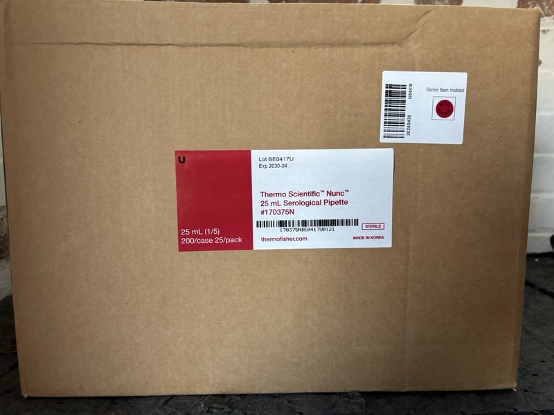 Thermo Scientific Nunc Serological Pipettes 25ML CASE OF 200 PCS SEALED BOX NEW
