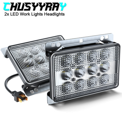 2x 60W LED Work Lights Headlights For Deere Tractor AL152328 RE256444