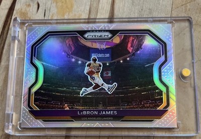 LeBron James Silver Prizm 2020-21 #1 Kobe Tribute Dunk Los Angeles Lakers GOAT