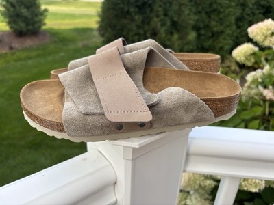 NEW! Birkenstock Kyoto Taupe Nubuck/Suede Leather~Narrow/Regular