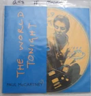 THE WORLD TONIGHT PAUL MCCARTNEY PICTURE DISC 45 RPM VINYL RECORD NM/NM R2