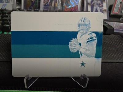 2017 NATIONAL TREASURES DAK  PRESCOTT 1/1 2018 Plates And Patches CYAN COWBOYS
