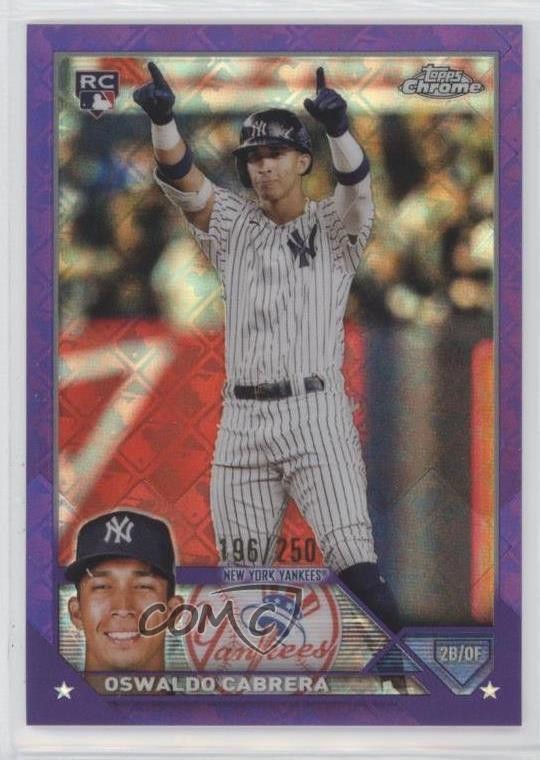 2023 Topps Chrome Logofractor Edition Purple Refractor /250 Oswaldo Cabrera 03ox