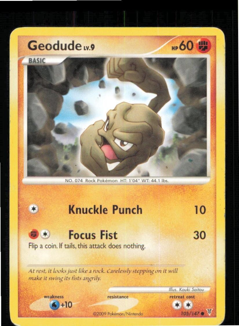 Geodude 105/147 Common Supreme Victors Pokemon Moderately Played
