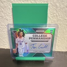 Panini Prizm 2023-24 Tyger Campbell UCLA Rookie Auto Green College Penmanship