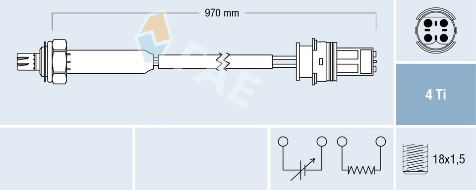 LAMBDA SENSOR 77354 FOR BMW M52B20 M50B20 2.0L M52B28 2.8L M52B25 2.5L 6cyl - Image 2 of 4