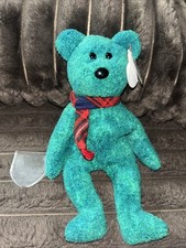 TY Beanie Baby - WALLACE the Bear (9 inch)  RARE WITH ERROR