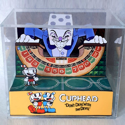 Cuphead Diorama Collectible Xbox Shadowbox Indie Display PC Art Decor Merch