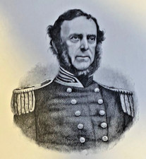 1885 Vintage Magazine Illustration Rear-Admiral Samuel F. Du Pont