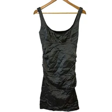 Vintage Nicole Miller Size 10 Made in the USA Metallic Striped Cocktail Dress