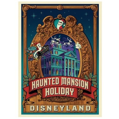 Haunted Mansion Holiday Disneyland Halloween Christmas Poster