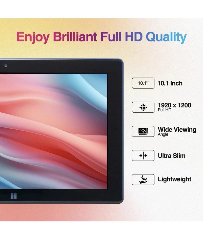 10.1" Windows 11 Tablet PC - FWIN232 Plus Ultra Slim Windows Tablet Computer ... - Image 4 of 4