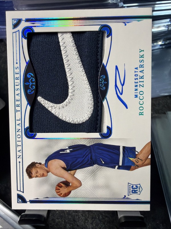 2025-26 National Treasures Rocco Zikarsky 1/1 Nike Check True RPA Patch Auto RC