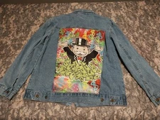 Monopoly denim Jacket Medium wash Size XLarge RARE (official merchandise)
