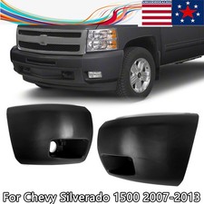 For 2007-2013 Chevrolet Silverado 1500 Pair Set Front Bumper Face Bar End Caps