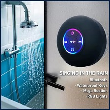 Portable Wireless Bluetooth Speaker LED Light IPX4 Waterproof Loudspeaker