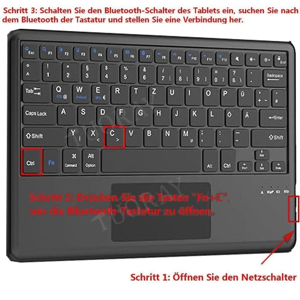 Hülle mit Tastatur für Samsung Galaxy Tab A11+ A11 Plus 5G 11" X230 X235 X236 - Bild 4 von 4