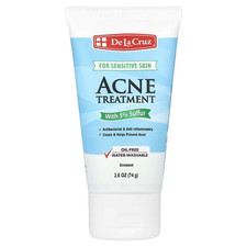 De La Cruz, Acne Treatment Ointment with 5 Sulfur, For Sensitive Skin, 74 g