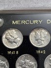 Complete Set 1941 - 1945 Mercury Silver Dimes Capital Plastics W/ Some Toners — photo 9