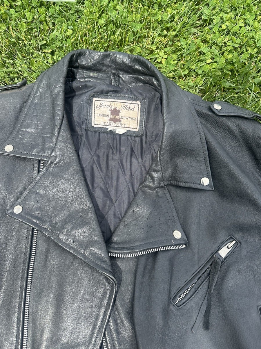 Jarvis Bond Vintage Black Leather Jacket - XL | eBay