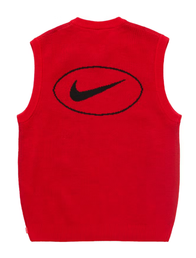 Supreme / Nike Sweater Vest-Size Large - Red | eBay