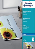 Avery Zweckform Inkjet Folien A4 Klar StäRke 0,17 Mm 50 Blatt