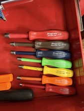 Sae Nut Driver Set No. Nd-01 Vintage Snap-on 7-piece