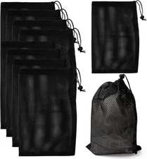 10Pcs Nylon Mesh Drawstring Bag,8 X 11.4 Inch Nylon Mesh Bags with Drawstrings B