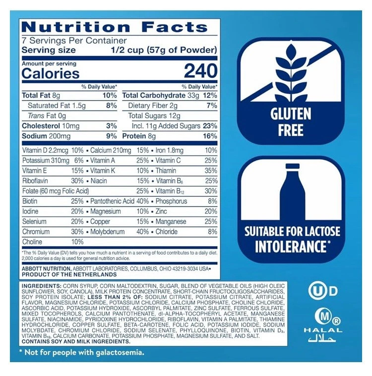 Suplemento en polvo de vainilla Ensure Original Nutrition 8 g de proteína, 24 latas de 14,1 oz-6 Foto 4 de 4