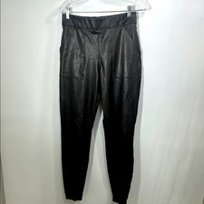 Spanx Leather Like Black joggers size medium