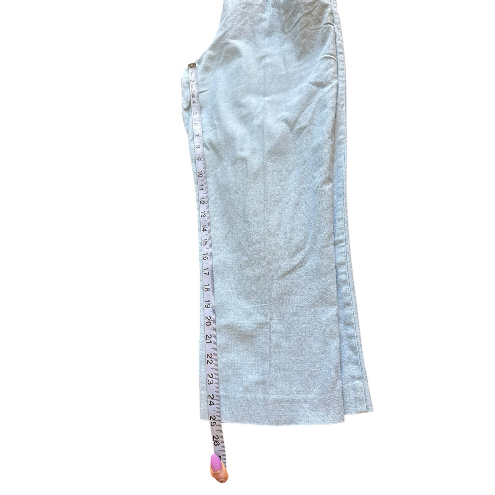 Christian Dior Actifs Pants Women's Blue Basic Casual Pull On Cropped Medium thumbnail 10