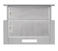 CDA 60cm Telescopic Canopy Cooker Hood - Silver CTE62SS #M
