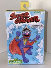 Figurine Super Grover volume 4 lettres S & G NECA Sesame Street neuve dans sa boîte scellée
