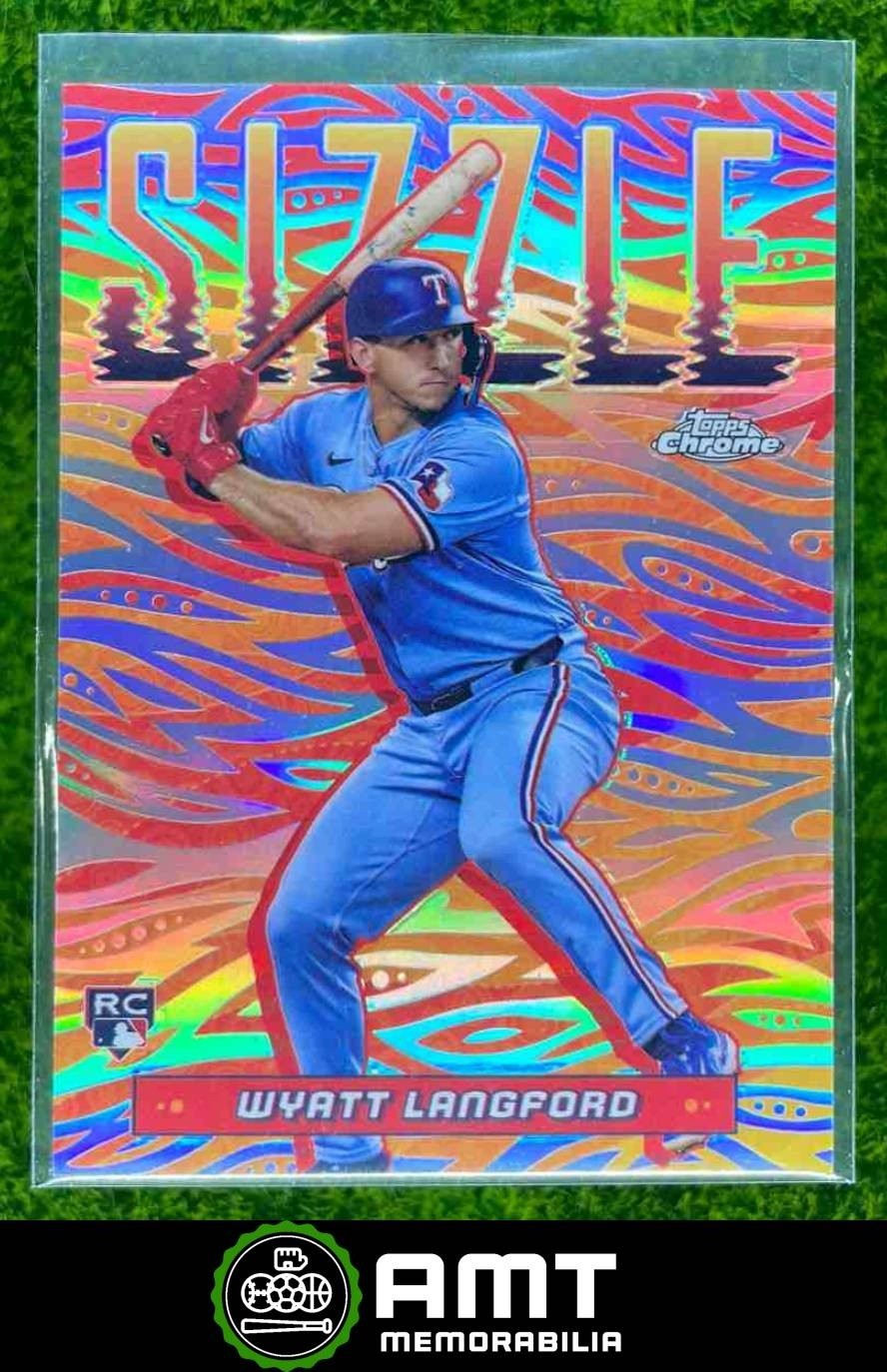 Wyatt Langford RC 2024 Topps Chrome Update Sizzle Texas Rangers #SIZ-7