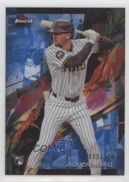 2024 Topps Finest Common Blue Refractor /200 Jackson Merrill #96 Rookie RC 07i7