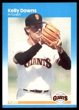 Kelly Downs 1987 Fleer #272 Giants MLB READ FREE SHIPPING AutographDen