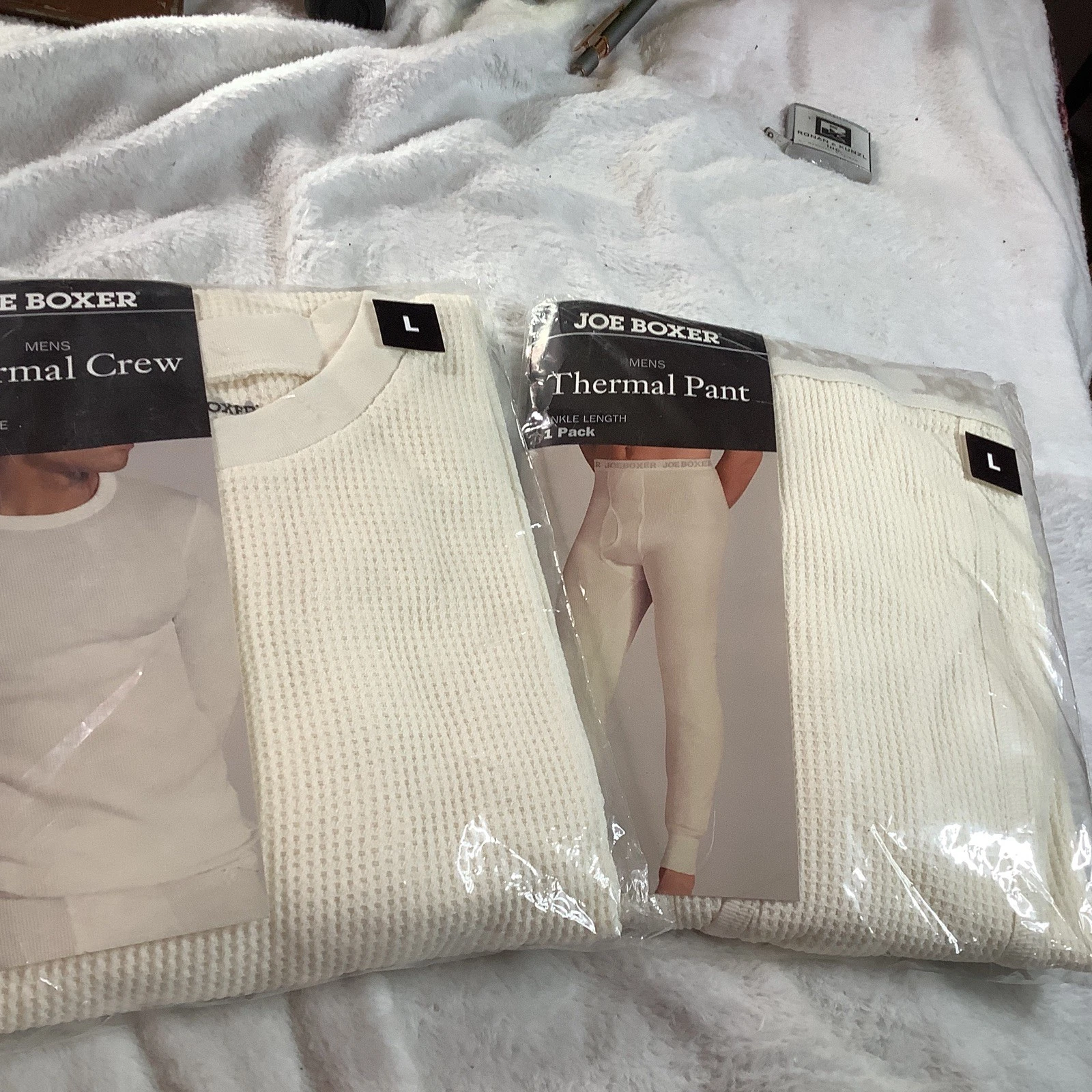 [RARE] VTG NIP JOE BOXER MENS THERMAL TOP & BOTTONS SIZE LARGE SCARCE SET
