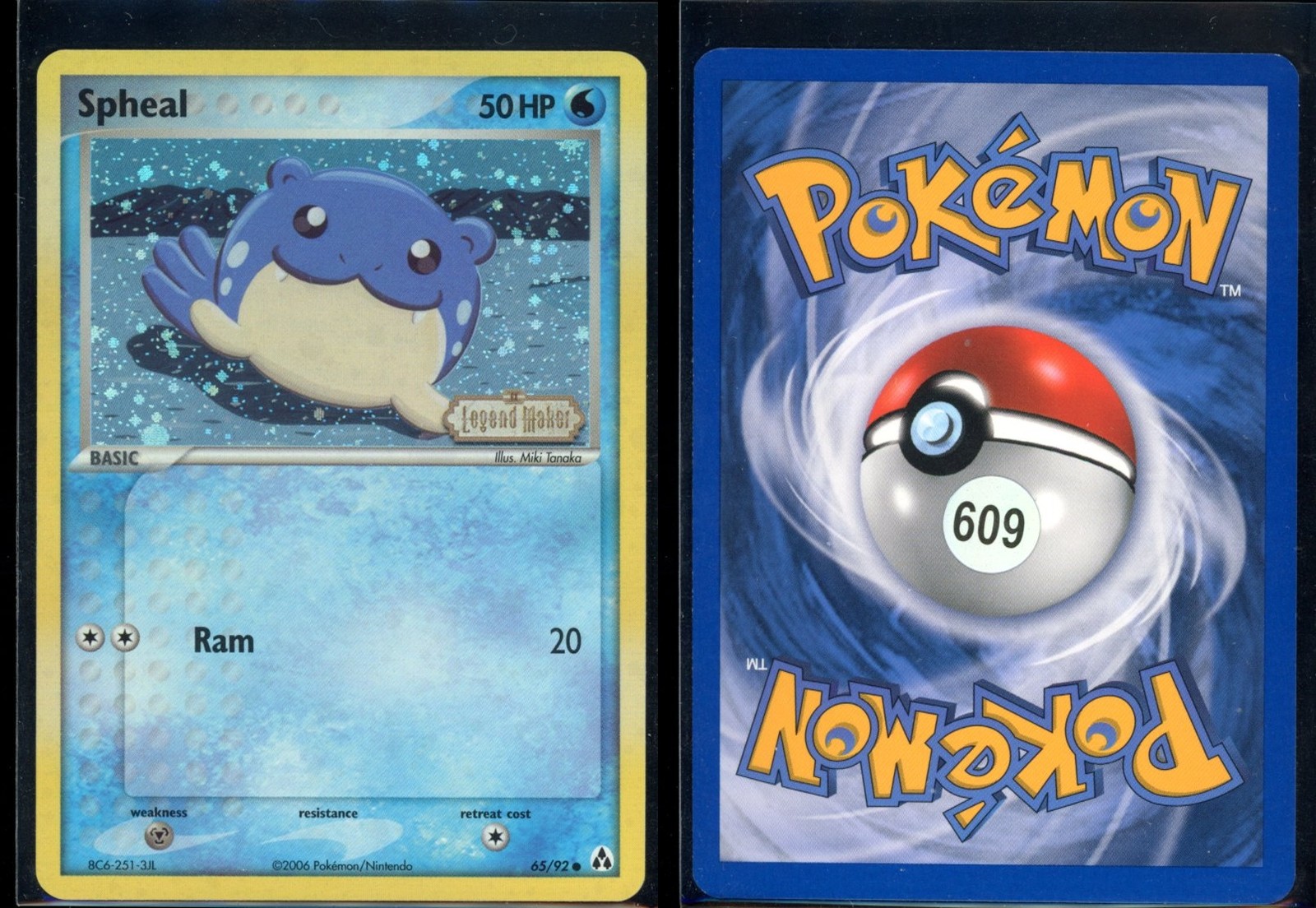 Spheal 65/92 Reverse Holo Common Legend Maker Pokemon NM