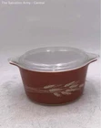 Pyrex Brown Kitchenware Dinner Round Casserole Dish With Lid